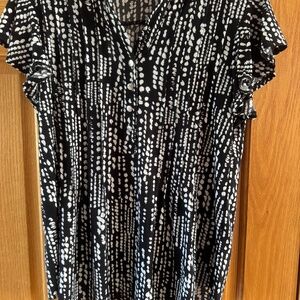 Cocomo Glitter Sleeve Blouse Size Petite M